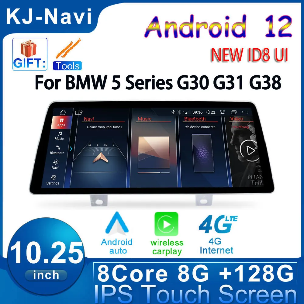 EVO 10.25" For BMW 5 Series G30 G31 G38 2018-2021 Android 12 Carplay Car Multimedia Player ID8 UI GPS Navigation Auto Monitors
EVO 10.25" For BMW 5 Series G30 G31 G38 2018-2021 Android 12 Carplay Car Multimedia Player ID8 UI GPS Navigation Auto Monitors
