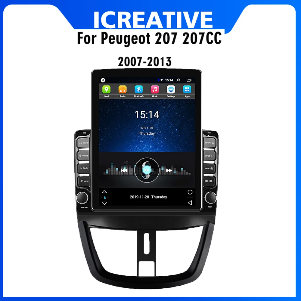 For Peugeot 207 207CC 2007-2013 Car GPS Navigation Multimedia Player 4G Carplay Radio 2 Din Android Autoradio 9.7" Tesla Screen
For Peugeot 207 207CC 2007-2013 Car GPS Navigation Multimedia Player 4G Carplay Radio 2 Din Android Autoradio 9.7" Tesla Screen