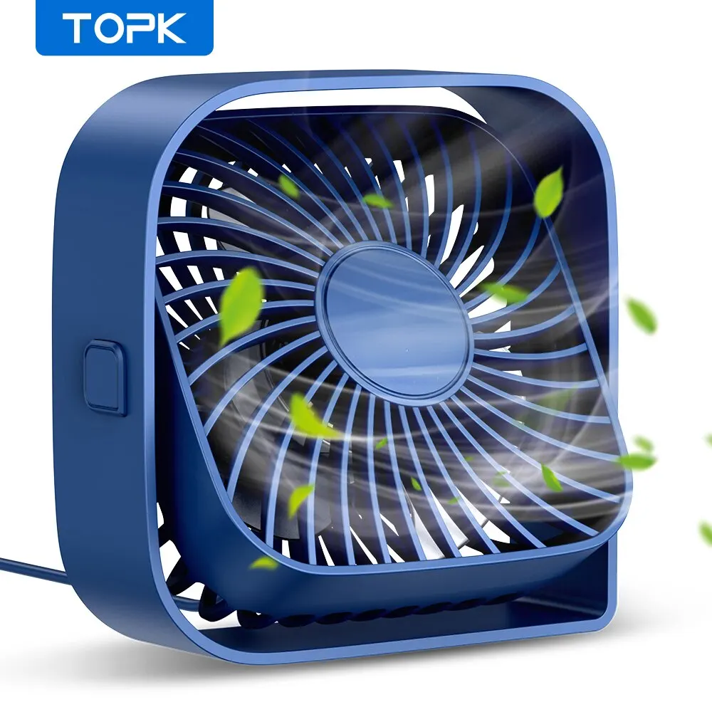 TOPK Мини-вентилятор настольный USB синего цвета
TOPK Мини-вентилятор настольный USB синего цвета