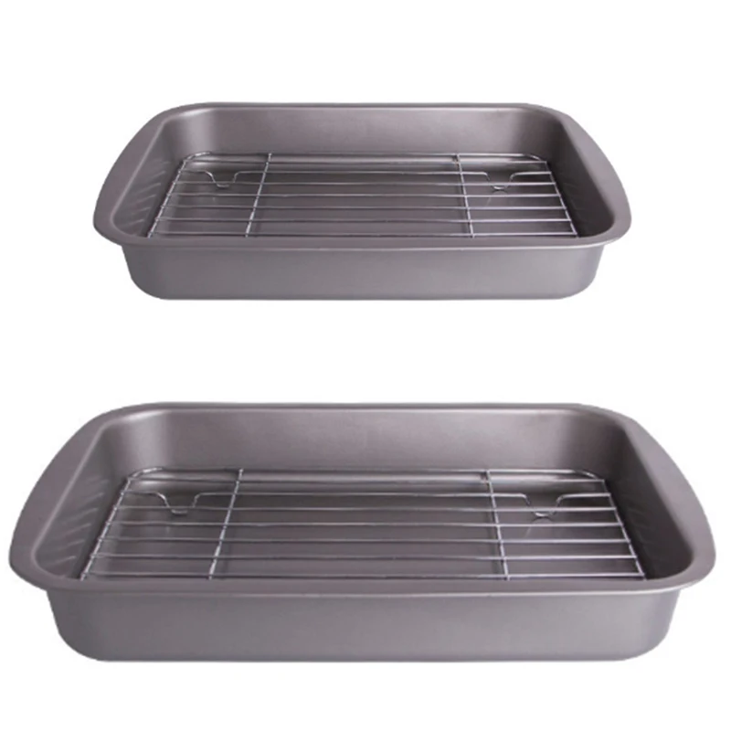 Baking Tray With Removable Cooling Rack Set Baking Pan Sheet Used For Oven Non Sticky Baking Tray Bread Barbecue Mesh Rack Oil F
Baking Tray With Removable Cooling Rack Set Baking Pan Sheet Used For Oven Non Sticky Baking Tray Bread Barbecue Mesh Rack Oil F