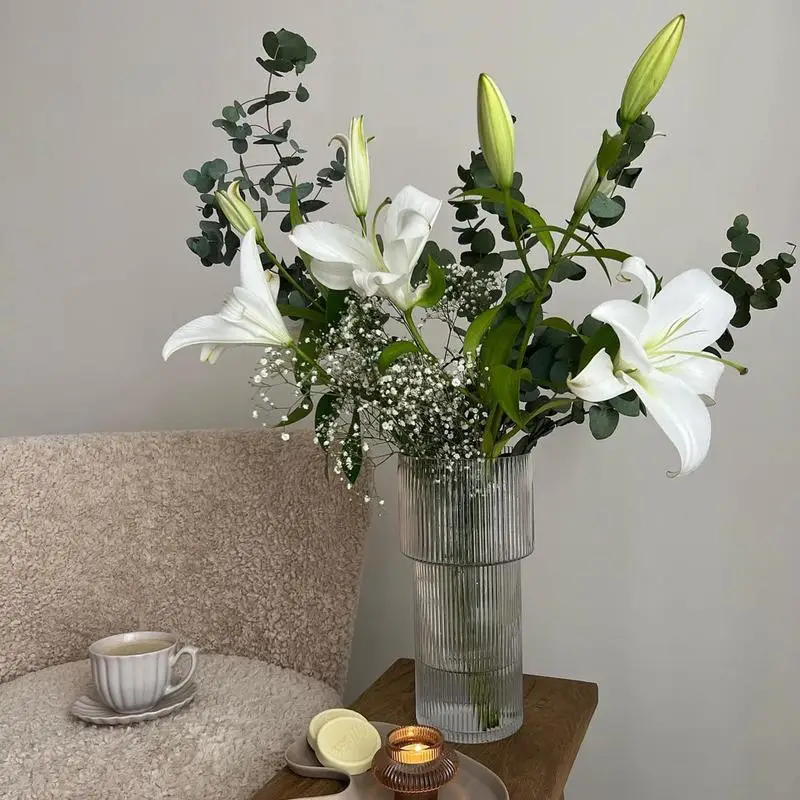 Modern Decorative Clear Vases Aesthetic Flower Vase Ornaments Crafts Flower Pot Art Hydroponic Vases Home Decoration Ornament
Modern Decorative Clear Vases Aesthetic Flower Vase Ornaments Crafts Flower Pot Art Hydroponic Vases Home Decoration Ornament