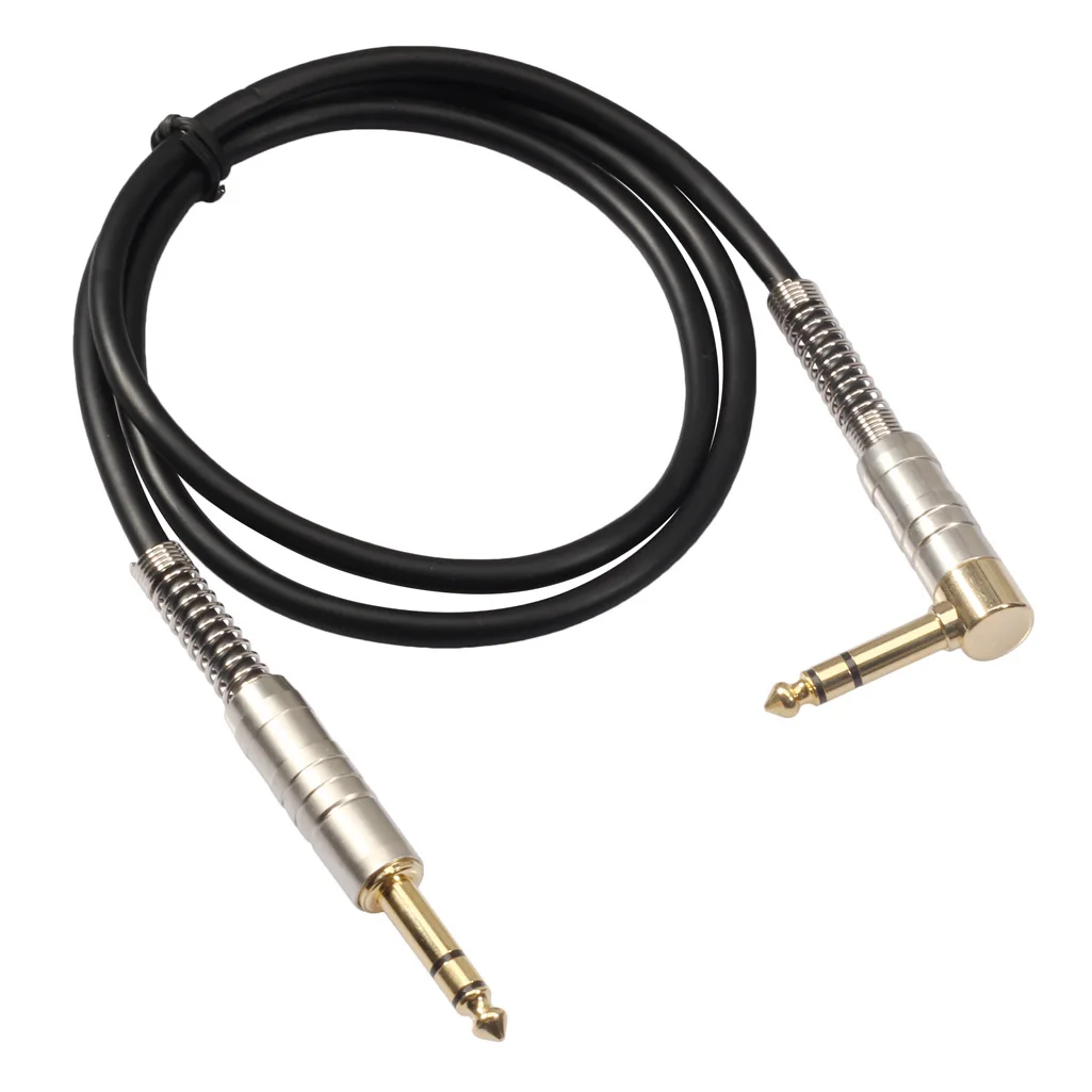 1/4 Inch TRS Stereo 6.35mm Elbow Jack Audio Cable for Studio Monitors Guitar Amplifier Mixer Console Balanced Shielded Cords
1/4 Inch TRS Stereo 6.35mm Elbow Jack Audio Cable for Studio Monitors Guitar Amplifier Mixer Console Balanced Shielded Cords