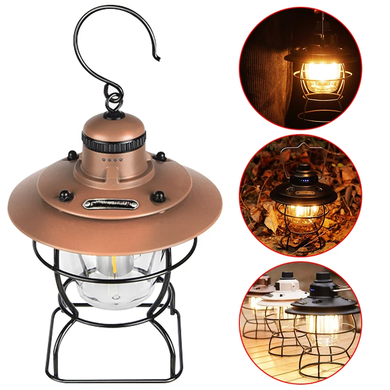 2000mAh Portable Camping Lighting Retro Lantern Vintage Tent Lighting Lantern Decor Waterproof Outdoor Garden Path Lawn Lamp
2000mAh Portable Camping Lighting Retro Lantern Vintage Tent Lighting Lantern Decor Waterproof Outdoor Garden Path Lawn Lamp