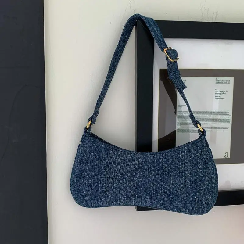 Retro Armpit Bags For Women Denim Leather Shoulder Bag High Quality Women's Designer Handbag Fashion Purse Tote New
Retro Armpit Bags For Women Denim Leather Shoulder Bag High Quality Women's Designer Handbag Fashion Purse Tote New