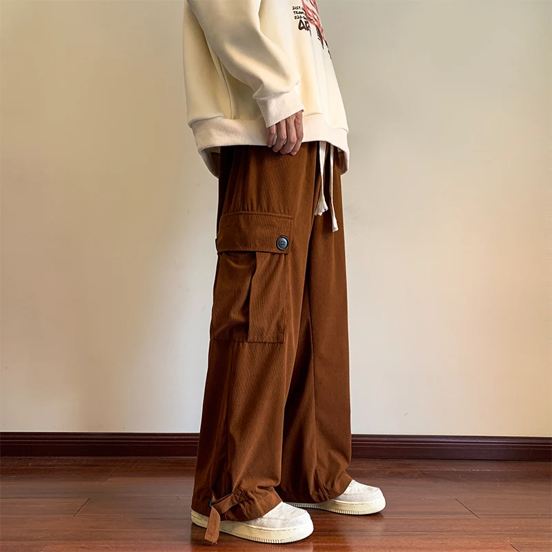Black Green Coffee Corduroy Pants Men Fashion Pocket Cargo Pants Men Japanese Streetwear Loose Straight Pants Mens Trousers
Black Green Coffee Corduroy Pants Men Fashion Pocket Cargo Pants Men Japanese Streetwear Loose Straight Pants Mens Trousers