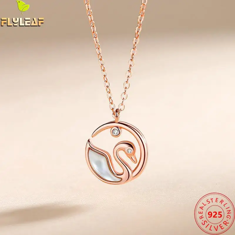 Real 925 Sterling Silver Jewelry Shell Swan Pendant Necklace Women Rose Gold Plating Teenage Girl Luxury Accessories 2022 New
Real 925 Sterling Silver Jewelry Shell Swan Pendant Necklace Women Rose Gold Plating Teenage Girl Luxury Accessories 2022 New