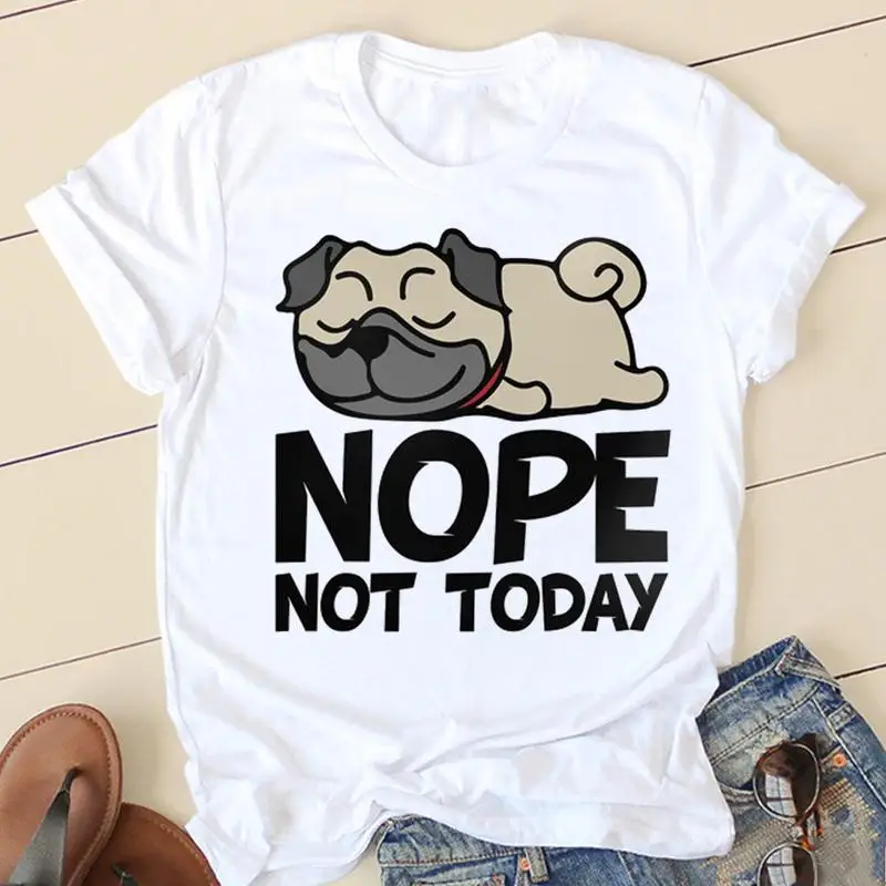 Women T-shirts Ladies Fashion Clothing Short Sleeve Cartoon Letter Pug Lovely Clothes Spring Summer Female Tee Graphic Tshirt
Women T-shirts Ladies Fashion Clothing Short Sleeve Cartoon Letter Pug Lovely Clothes Spring Summer Female Tee Graphic Tshirt