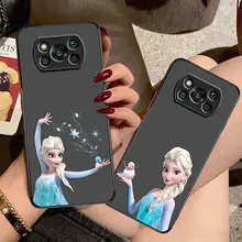 Matte Case for Xiaomi POCO X4 X3 M4 M3 M2 F5 F4 F3 GT F2 C40 CC9 PRO 4G 5G Case Funda Coque Capa Shell Frozen Elsa Anna Cartoon