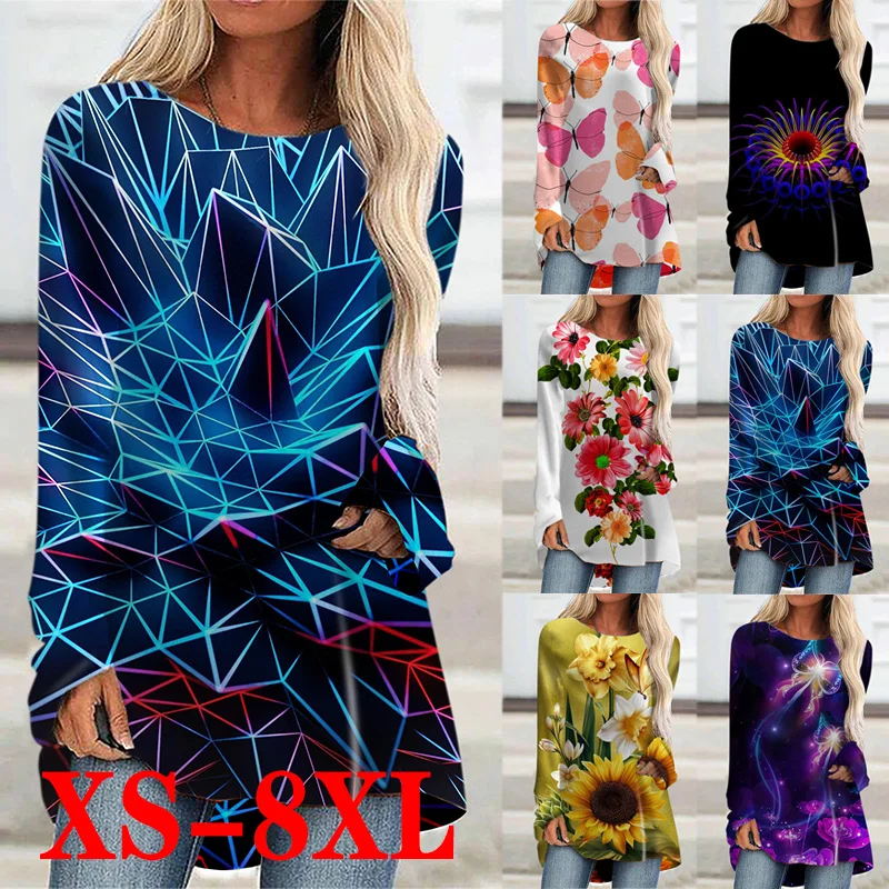 2022 Women's Long-sleeved Pullovers Fashionable Loose Plus Size Women's Blouses Autumn Round Neck New Women's Blouses
2022 Women's Long-sleeved Pullovers Fashionable Loose Plus Size Women's Blouses Autumn Round Neck New Women's Blouses