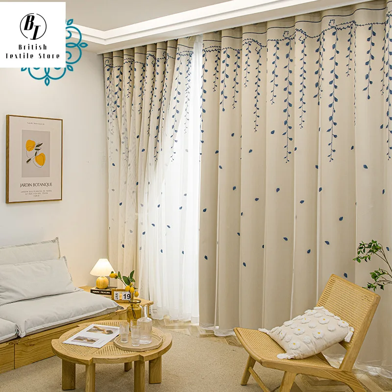 Curtains for Living Room Dining Bedroom New Pastoral Modern Style Cloth Yarn Integrated Blackout Balcony Splicing Curtains-xj
Curtains for Living Room Dining Bedroom New Pastoral Modern Style Cloth Yarn Integrated Blackout Balcony Splicing Curtains-xj