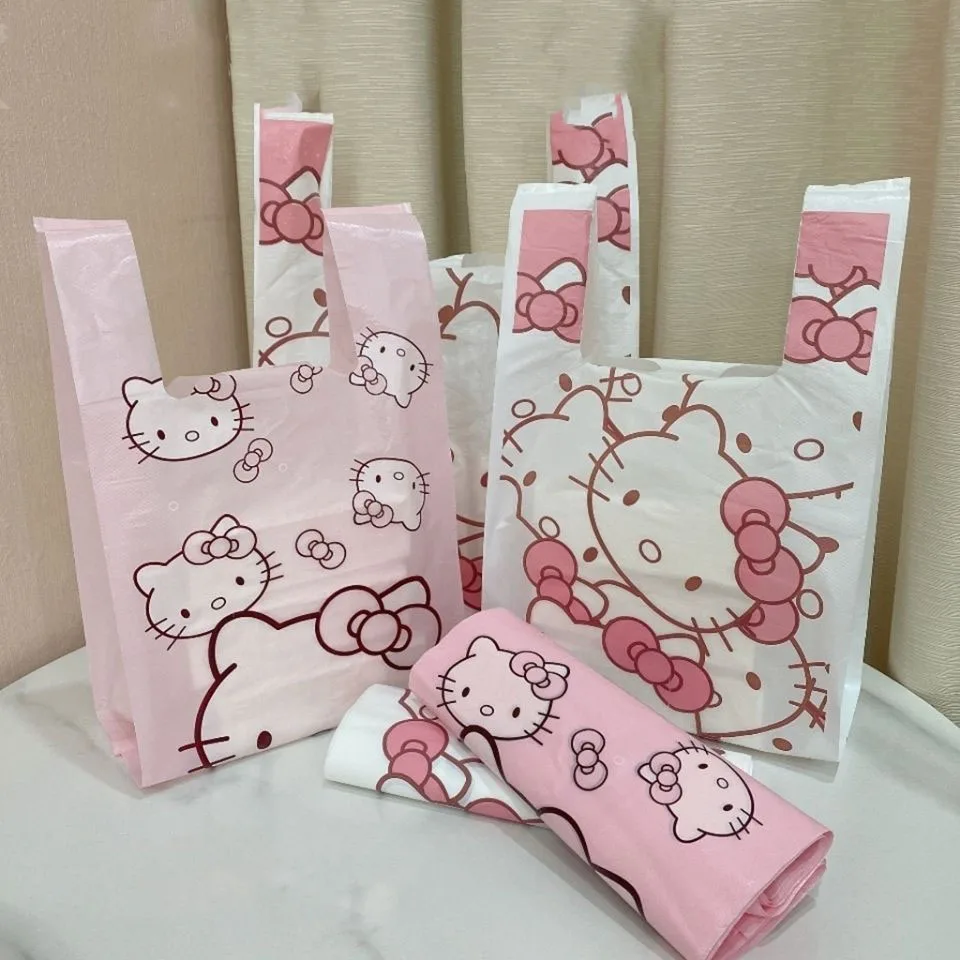 100Pcs Kawaii Sanrio My Melody Plastic Bag Cartoon Pink Cat Girls Packing Garbage Bag Anime Plush Toys Decorative Storage Bag
100Pcs Kawaii Sanrio My Melody Plastic Bag Cartoon Pink Cat Girls Packing Garbage Bag Anime Plush Toys Decorative Storage Bag