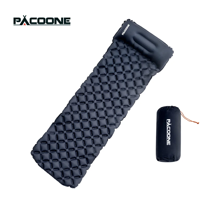 Туристический спальный коврик PACOONE складной с подушками пляжный для отдыха на