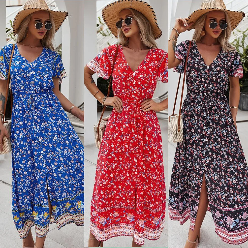 Independent research and development of diyun spring and summer new product 2022v collar sexy Printed Dress for leisure vacation
Independent research and development of diyun spring and summer new product 2022v collar sexy Printed Dress for leisure vacation