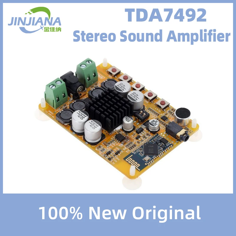 Беспроводной стереоусилитель Beyond TDA7492P TDA7492 2x5 0 Вт Bluetooth 4,0, плата модуля двухканального усилителя с микрофоном AUX 10-25 В постоянного тока
Беспроводной стереоусилитель Beyond TDA7492P TDA7492 2x5 0 Вт Bluetooth 4,0, плата модуля двухканального усилителя с микрофоном AUX 10-25 В постоянного тока