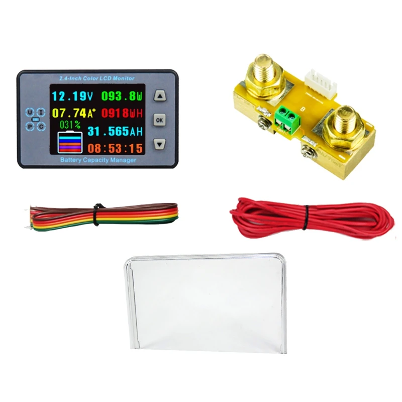 VA9810 2.4 Inch Voltage Meter+100A Diverter+Case Coulometer Capacity Power Detector Monitor Accessories For Electric Vehicle/RV
VA9810 2.4 Inch Voltage Meter+100A Diverter+Case Coulometer Capacity Power Detector Monitor Accessories For Electric Vehicle/RV