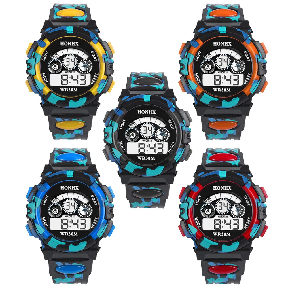 Outdoor Multifunction Chidren Digital Watches Boys Girls Child Rubber Sports Electronic Wrist Watch Kids LED Date Clock
Outdoor Multifunction Chidren Digital Watches Boys Girls Child Rubber Sports Electronic Wrist Watch Kids LED Date Clock