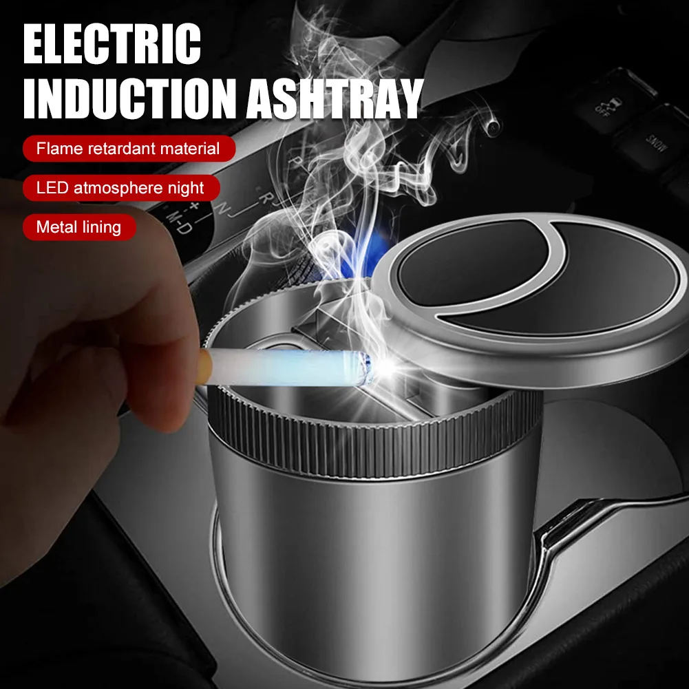 Car Ashtray with LED Light Infrared Sensor Cigar Cigarette Ashtray Container Ashtray Gas Bottle Smoke Cup Holder Storage Cup
Car Ashtray with LED Light Infrared Sensor Cigar Cigarette Ashtray Container Ashtray Gas Bottle Smoke Cup Holder Storage Cup