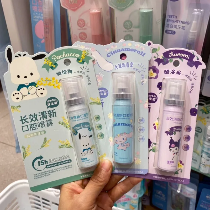 20ml Sanrio Pochacco Kuromi Cinnamoroll Oral Spray Cartoon Girly Heart Ins Long-lasting Freshening Spray Cute Girls Spray Gift
20ml Sanrio Pochacco Kuromi Cinnamoroll Oral Spray Cartoon Girly Heart Ins Long-lasting Freshening Spray Cute Girls Spray Gift