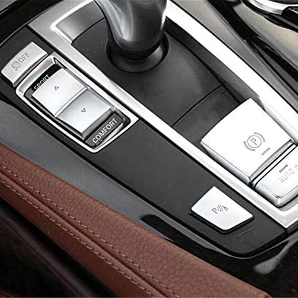 

5 шт. панель переключения передач ручного тормоза, боковой переключатель P, крышка кнопки для BMW 5 6 серии X3, серебристая крышка переключателя электронного стояночного тормоза
