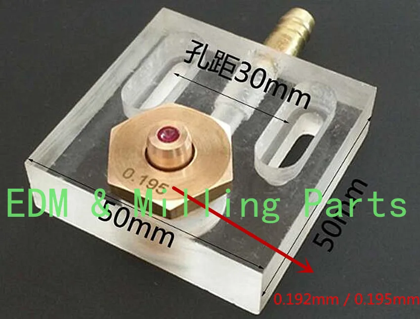 1PC Wire EDM Machine 50x50x30mm Ruby Water Spray Guide 0.195mm 0.192mm Direct Water For CNC Sparks Machine Service
1PC Wire EDM Machine 50x50x30mm Ruby Water Spray Guide 0.195mm 0.192mm Direct Water For CNC Sparks Machine Service