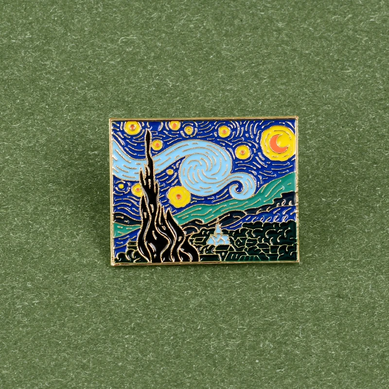Vincent Van Gogh Famous Art Paintings Pins Night Starry Sky Enamel Night Backpack Bag For Artist Crowd Artistic Brooch Jewelry
Vincent Van Gogh Famous Art Paintings Pins Night Starry Sky Enamel Night Backpack Bag For Artist Crowd Artistic Brooch Jewelry