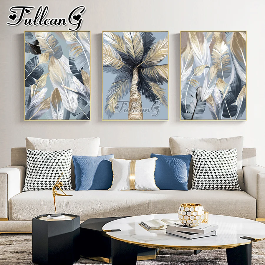 5D Diy full diamond painting Gold Tropical Tree Palm Leaves Mosaic Embroidery triptych Modern Home Decoration Picture AA3678
5D Diy full diamond painting Gold Tropical Tree Palm Leaves Mosaic Embroidery triptych Modern Home Decoration Picture AA3678