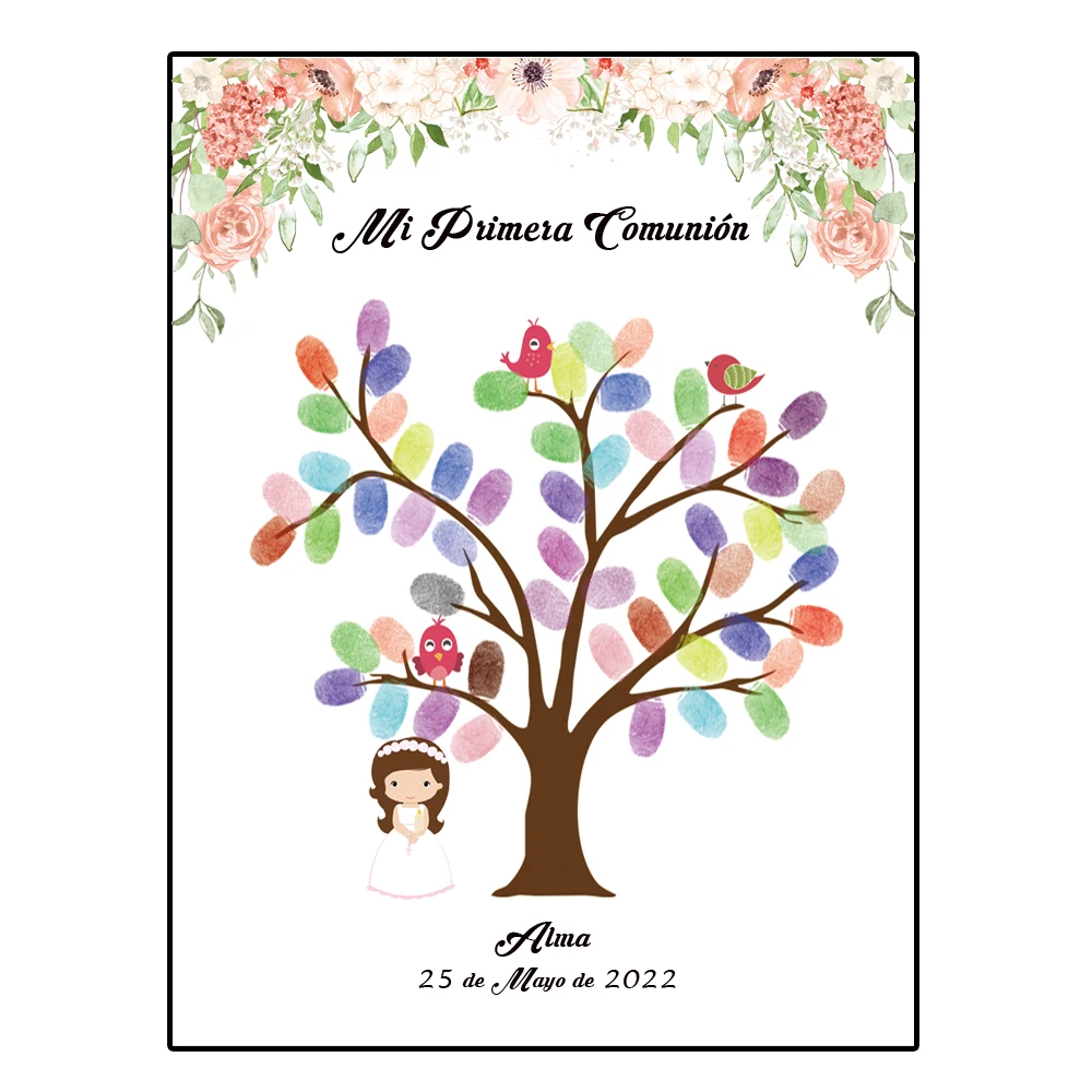 Personalized Theme Name Date Mi Primera Comunion Fingerprint Guest Sign Painting+Bronzing Candy Box Plate Cup &10 inch balloon
Personalized Theme Name Date Mi Primera Comunion Fingerprint Guest Sign Painting+Bronzing Candy Box Plate Cup &10 inch balloon