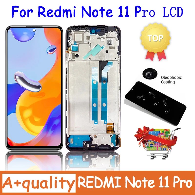 Высококачественный ЖК-дисплей для Xiaomi Redmi Note 11 Pro, сенсорный экран для Note11Pro 2201116T, дисплей + дигитайзер в сборе, замена
Высококачественный ЖК-дисплей для Xiaomi Redmi Note 11 Pro, сенсорный экран для Note11Pro 2201116T, дисплей + дигитайзер в сборе, замена