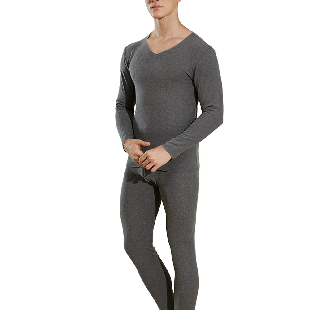 Men's Autumn Winter Fleece Lined Tops Pants Set Fashion V-Neck Solid Color Thermal Long Johns Top Bottoms Underwear Set
Men's Autumn Winter Fleece Lined Tops Pants Set Fashion V-Neck Solid Color Thermal Long Johns Top Bottoms Underwear Set