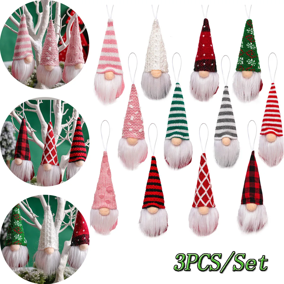 3Pcs Christmas Gnomes Hanging Decorations Handmade Plush Elf Xmas Tree Hanging Decor Santa Ornaments Thanks Giving Day Gifts
3Pcs Christmas Gnomes Hanging Decorations Handmade Plush Elf Xmas Tree Hanging Decor Santa Ornaments Thanks Giving Day Gifts