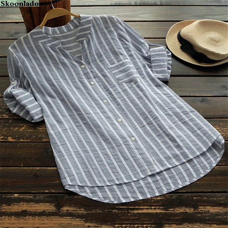 Summer Women's Dress Women Shirt Cotton Soft y2k Top V-neck Mid-length Ladies Shirt Striped Three-quarter Sleeve Shirt For Women
Summer Women's Dress Women Shirt Cotton Soft y2k Top V-neck Mid-length Ladies Shirt Striped Three-quarter Sleeve Shirt For Women