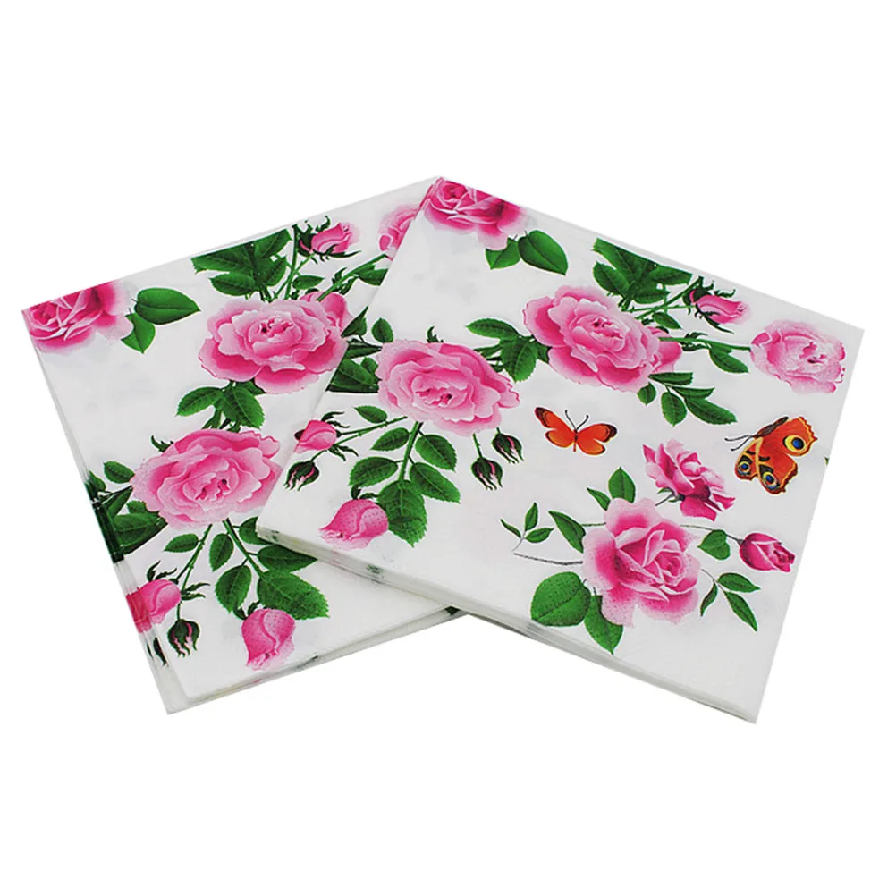 20Pcs Virgin Wood Pulp Paper Towels Flower Printed Tissue Paper Disposable Napkin Paper Wedding Decor Hotel Restaurant Tableware
20Pcs Virgin Wood Pulp Paper Towels Flower Printed Tissue Paper Disposable Napkin Paper Wedding Decor Hotel Restaurant Tableware