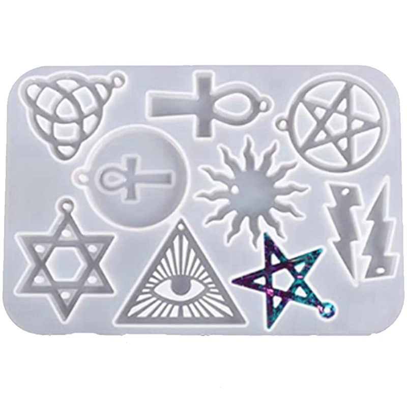 Resin Molds Silicone, Silicone Keychain Jewelry Pendant Mold, Punk Style Star Magical Earrings Necklaces Key Chain Mould
Resin Molds Silicone, Silicone Keychain Jewelry Pendant Mold, Punk Style Star Magical Earrings Necklaces Key Chain Mould