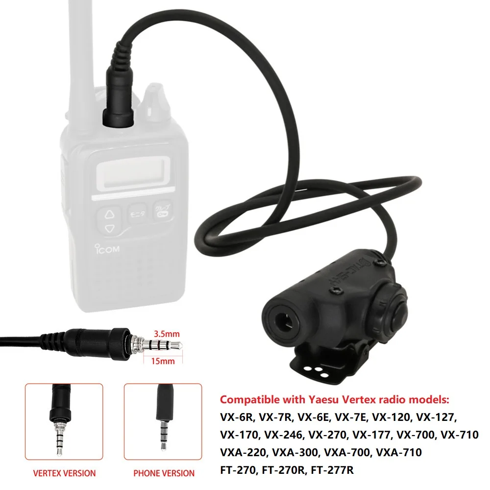 TAC-SKY Tactical Shooting Headset U94 Ptt V2 Headphone Ptt for PELTOR COMTAC / MSA SORDIN Tactical Headset for Yaesu Vertex Plug
TAC-SKY Tactical Shooting Headset U94 Ptt V2 Headphone Ptt for PELTOR COMTAC / MSA SORDIN Tactical Headset for Yaesu Vertex Plug
