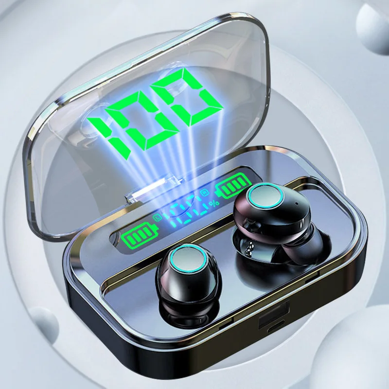 Wireless Bluetooth 5.1 Earphones TWS Charging Box Headphone 9D Stereo Sports Waterproof Earbuds Headsets With Microphon 3000mAh
Wireless Bluetooth 5.1 Earphones TWS Charging Box Headphone 9D Stereo Sports Waterproof Earbuds Headsets With Microphon 3000mAh