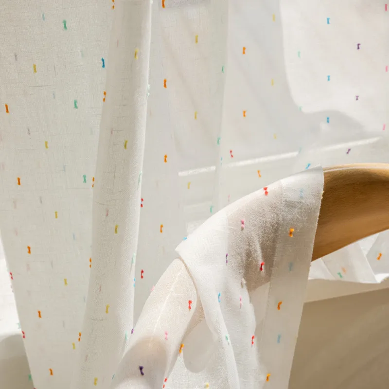 Шторы NORNE просвечивающие белые с радужным горошком
Шторы NORNE просвечивающие белые с радужным горошком