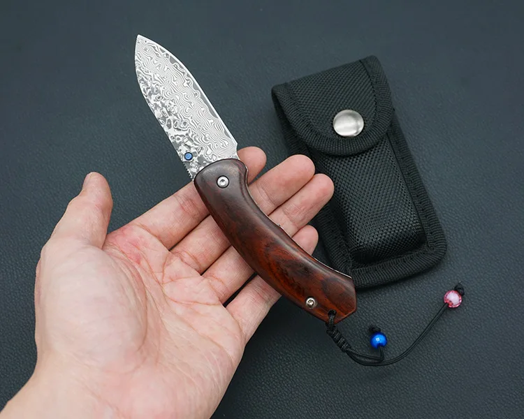 New Folding Knife Pocket Camping Hunting Survival Knives Damascus Blade Sandalwood Handle EDC Tool Gift
New Folding Knife Pocket Camping Hunting Survival Knives Damascus Blade Sandalwood Handle EDC Tool Gift