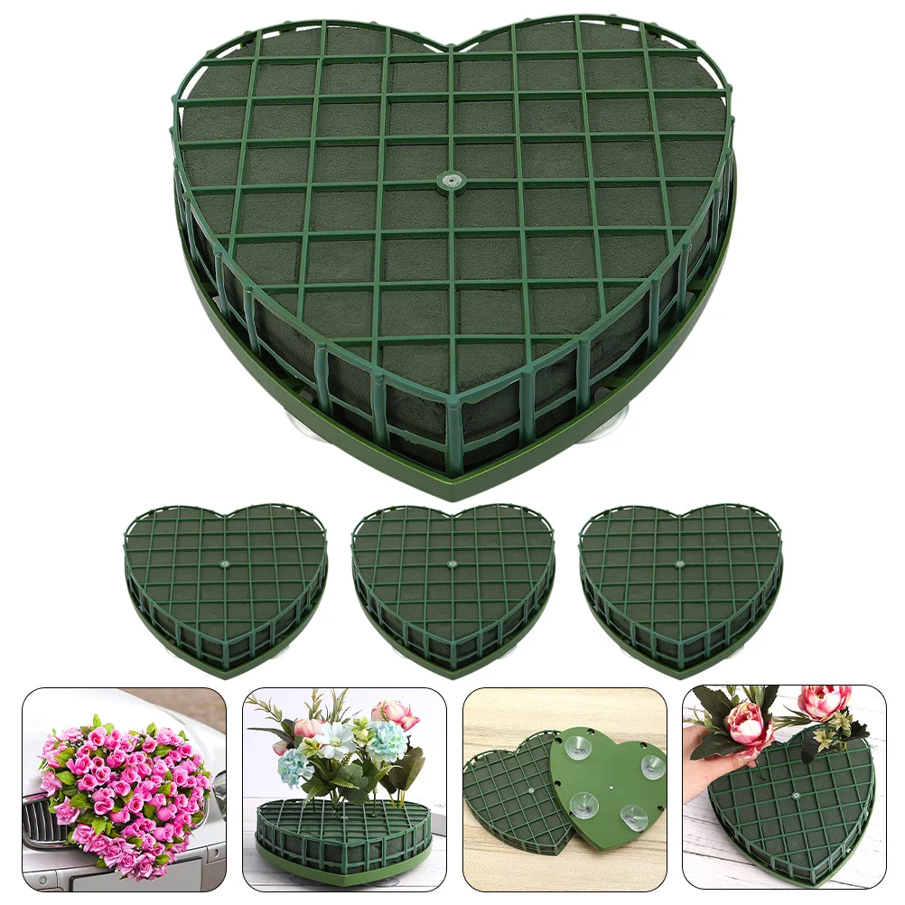 4 Pcs Heart-Shaped Flower Mud Foams Cage Floral Arrangement Supplies Flowers Green Plastic Wedding Car Holders Sucker
4 Pcs Heart-Shaped Flower Mud Foams Cage Floral Arrangement Supplies Flowers Green Plastic Wedding Car Holders Sucker