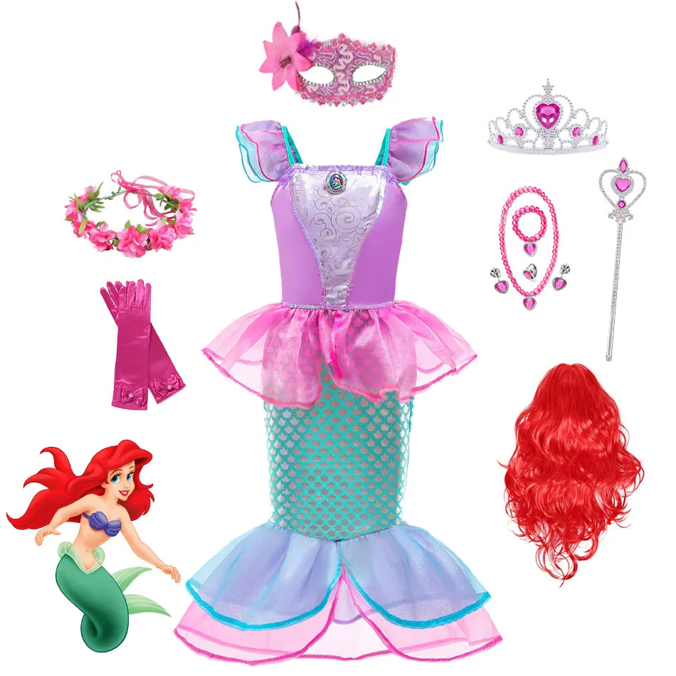 Disney Little Mermaid Dress Ariel Princess Cosplay Costume For Kids Baby Girl Mermaid Clothes For Halloween Birthday Party Gift
Disney Little Mermaid Dress Ariel Princess Cosplay Costume For Kids Baby Girl Mermaid Clothes For Halloween Birthday Party Gift