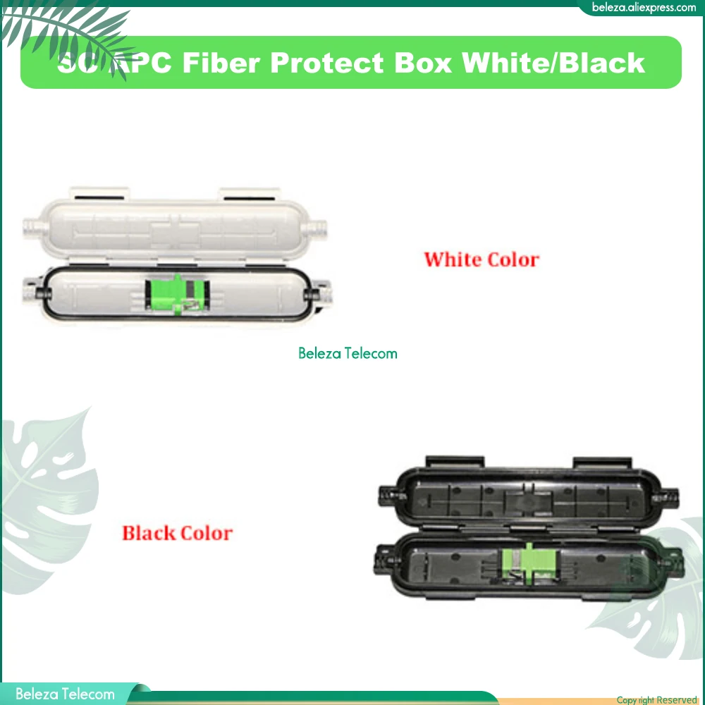 100% New 20 Pieces SC APC Fiber Protect Box White/Black Color SC APC SM FTTH Fiber Accessories Fiber Drop Cable Protection Box
100% New 20 Pieces SC APC Fiber Protect Box White/Black Color SC APC SM FTTH Fiber Accessories Fiber Drop Cable Protection Box