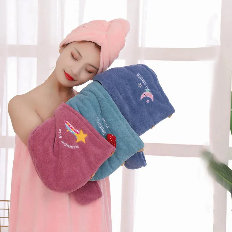 1pcs dry hair cap super absorbent shower cap female shower wipe head towel embroidery towel bathroom accessories
1pcs dry hair cap super absorbent shower cap female shower wipe head towel embroidery towel bathroom accessories