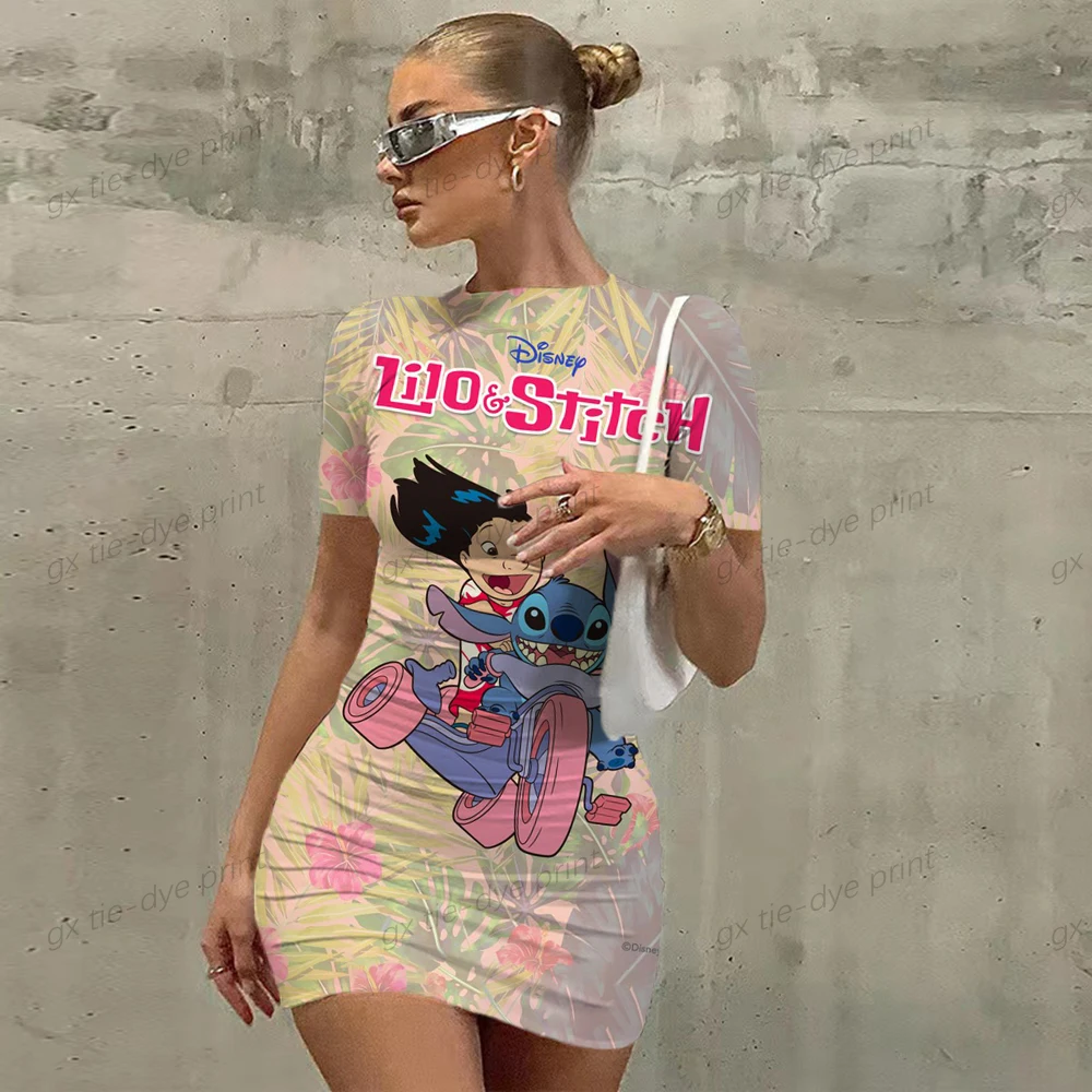 Женское летнее платье с коротким рукавом, облегающая юбка с принтом Диснея
Женское летнее платье с коротким рукавом, облегающая юбка с принтом Диснея
