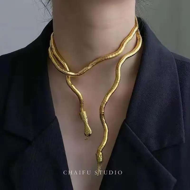 Adjustable Snake-shaped Necklace Gold Silver Color Punk Personality Necklace Bracelet For Women Men Party Jewellery Accessories
Adjustable Snake-shaped Necklace Gold Silver Color Punk Personality Necklace Bracelet For Women Men Party Jewellery Accessories