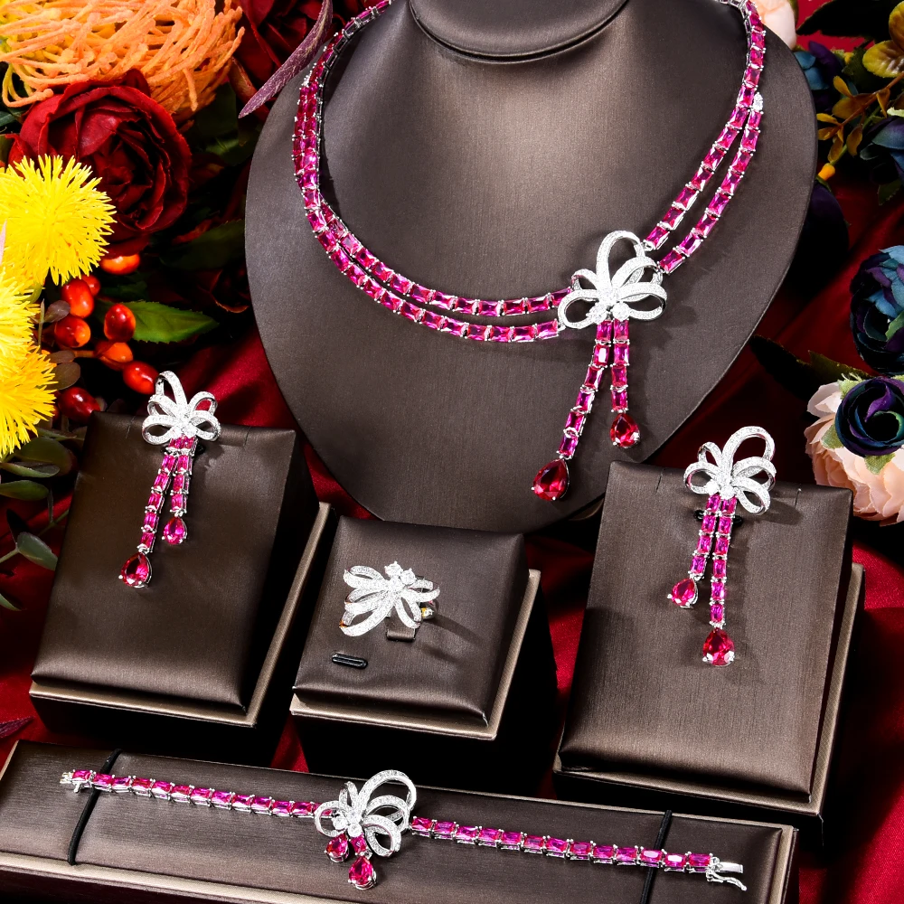 GODKI New Trendy Bowknots Indian Jewelry Sets For Women Wedding Party Zircon CZ African Dubai Bridal Jewelry Set Dance Party
GODKI New Trendy Bowknots Indian Jewelry Sets For Women Wedding Party Zircon CZ African Dubai Bridal Jewelry Set Dance Party