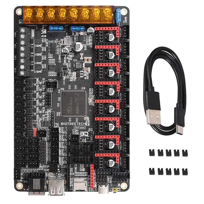 3D Printer Control Board Octopus V1.1 32Bit Control Silent Board Up To 8 Stepper Drivers Support Running Klipper
3D Printer Control Board Octopus V1.1 32Bit Control Silent Board Up To 8 Stepper Drivers Support Running Klipper