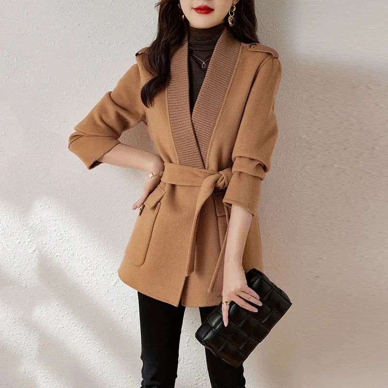 Woolen Coat Womens 2022 Autumn Winter New Korean Fashion Slim Casual Wool Jacket Womens Loose Belt V Neck All-match Overcoat
Woolen Coat Womens 2022 Autumn Winter New Korean Fashion Slim Casual Wool Jacket Womens Loose Belt V Neck All-match Overcoat