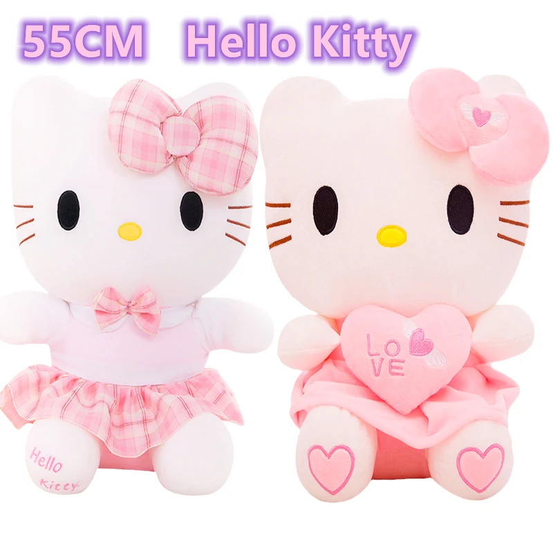 Плюшевая кукла Hello Kitty, милые розовые куклы с бантом, набивные подушки, мягкие милые детские игрушки для девочек, подарки на день рождения 
Плюшевая кукла Hello Kitty, милые розовые куклы с бантом, набивные подушки, мягкие милые детские игрушки для девочек, подарки на день рождения