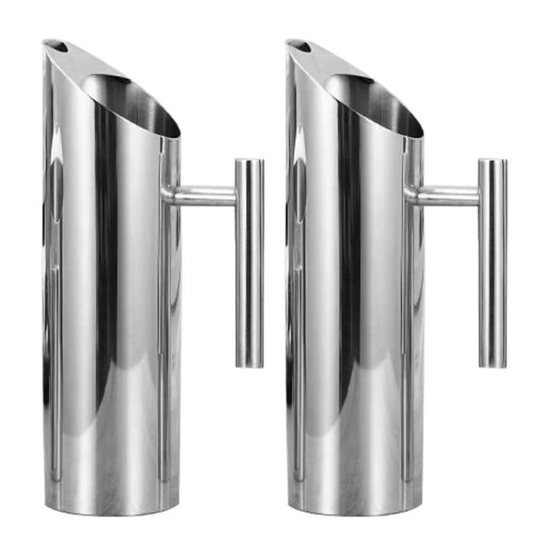 2X Stainless Steel Water Pitcher With Ice Guard Tea Pot Kettle Jug Cold Beverages Juice Pot Ktv Bar Accessories 1L
2X Stainless Steel Water Pitcher With Ice Guard Tea Pot Kettle Jug Cold Beverages Juice Pot Ktv Bar Accessories 1L