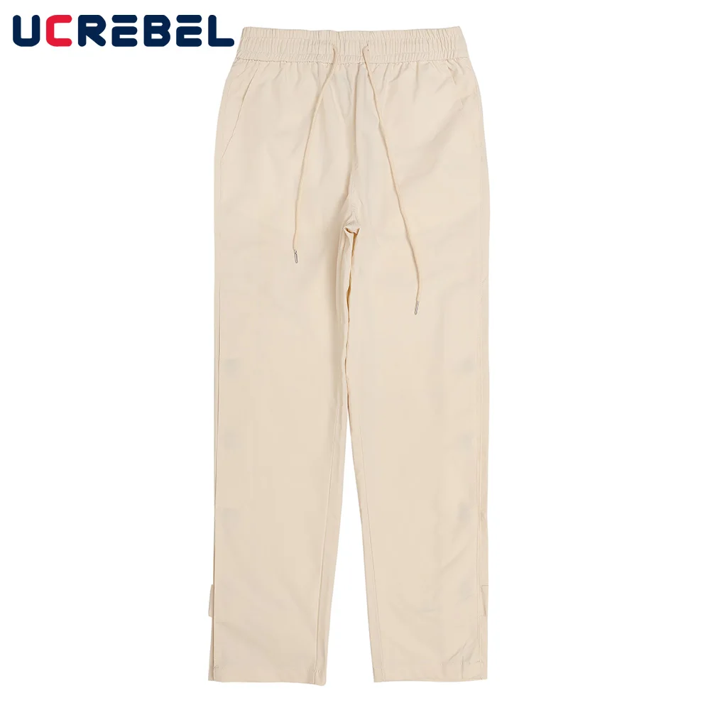Solid Color Casual Pants Mens Drawstring Elastic Waist Trousers Streetwear Side Breasted Straight-leg Pants Men
Solid Color Casual Pants Mens Drawstring Elastic Waist Trousers Streetwear Side Breasted Straight-leg Pants Men