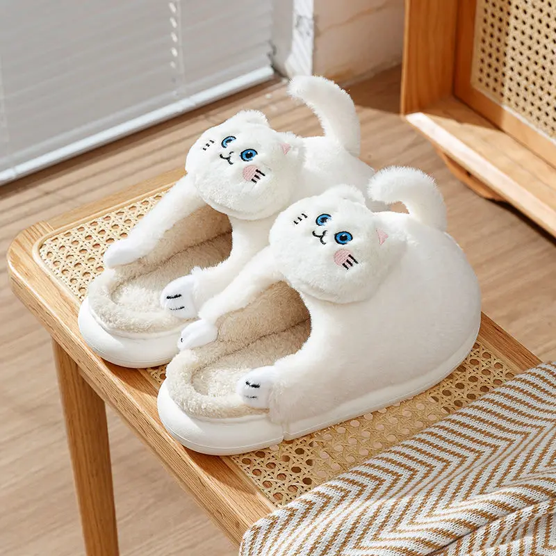 Indoor Cartoon Cute Cat Plush Female Slippers Outdoor Autumn Winter 2022 Non-slip Color Comfortable Warm Soft Male Cotton Shoes
Indoor Cartoon Cute Cat Plush Female Slippers Outdoor Autumn Winter 2022 Non-slip Color Comfortable Warm Soft Male Cotton Shoes